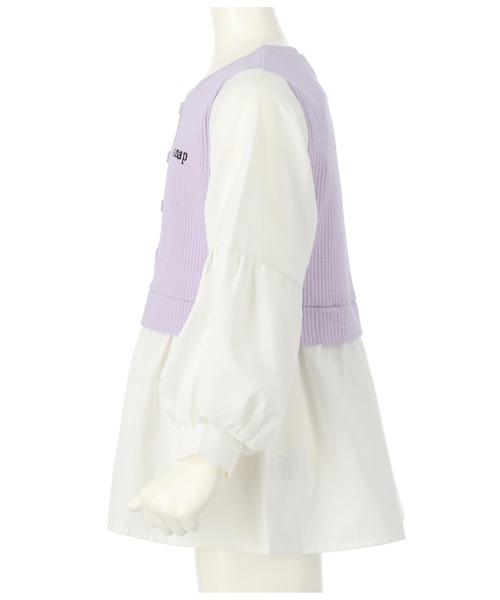 ANAP kids（アナップキッズ）の「コンビトップス【親子お揃い】（Tシャツ/カットソー・キッズ・ラベンダー/ブラック/モカ・130cm/110cm/120cm/100cm）」の11枚目の写真