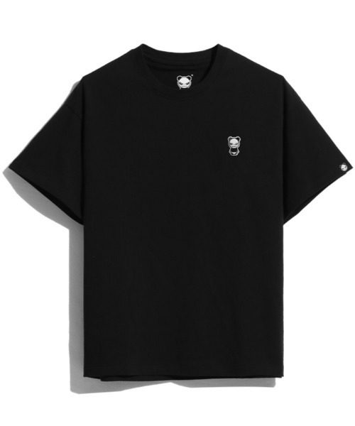 HIPANDA（ハイパンダ）の「HIPANDA ハイパンダ 男女兼用 ベーシック HIIPANDA LOGO 刺繍 Tシャツ（Tシャツ/カットソー・メンズ・ブラック/ホワイト・XX-LARGE/LARGE/MEDIUM/X-LARGE/SMALL）」の2枚目の写真