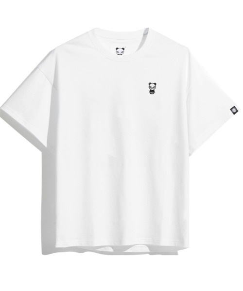 HIPANDA（ハイパンダ）の「HIPANDA ハイパンダ 男女兼用 ベーシック HIIPANDA LOGO 刺繍 Tシャツ（Tシャツ/カットソー・メンズ・ブラック/ホワイト・XX-LARGE/LARGE/MEDIUM/X-LARGE/SMALL）」の3枚目の写真