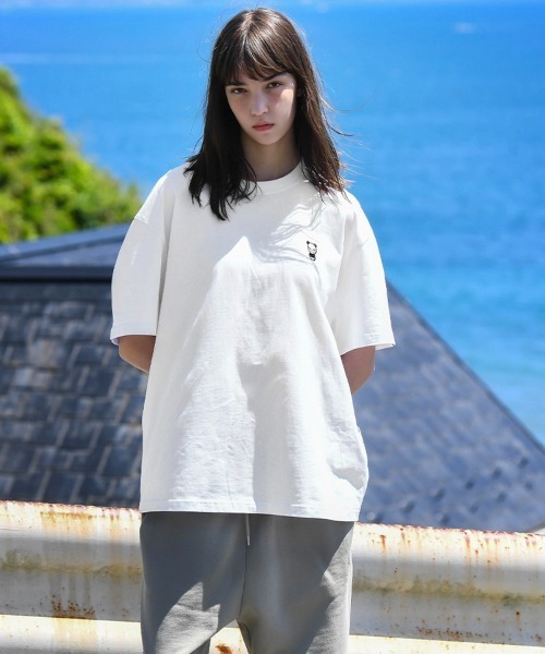 HIPANDA（ハイパンダ）の「HIPANDA ハイパンダ 男女兼用 ベーシック HIIPANDA LOGO 刺繍 Tシャツ（Tシャツ/カットソー・メンズ・ブラック/ホワイト・XX-LARGE/LARGE/MEDIUM/X-LARGE/SMALL）」の12枚目の写真