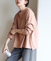 【食べこぼしも安心！撥水・撥油加工つき】シミヘン加工 フレンチバスク ワイドプルオーバー［ボーダー＆無地］