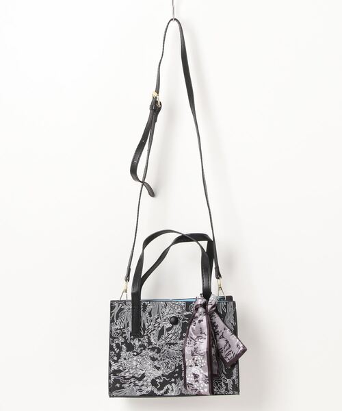 Jasmine Grandiflorum（ジャスミングランディフローラム）の「ジャカード２WAYトートバッグ（トートバッグ・レディース・ピンク/グレー/ブラック・FREE）」の9枚目の写真