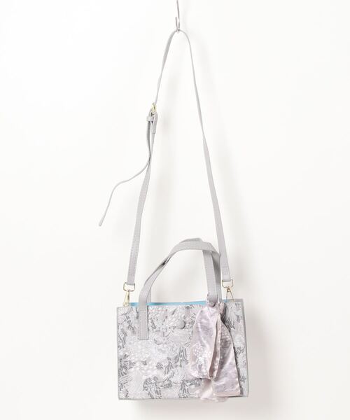 Jasmine Grandiflorum（ジャスミングランディフローラム）の「ジャカード２WAYトートバッグ（トートバッグ・レディース・ピンク/グレー/ブラック・FREE）」の8枚目の写真