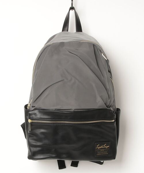 Legato Largo(レガートラルゴ)の「廃盤 Legato Largo / グログラン調ポリ/PU 10ポケリュック / LR-H1051Z(バックパック/リュック・レディース・ブラック/グレー系その他/ライトグレー/ネイビー/グレー・ONESIZE)」の18枚目の写真