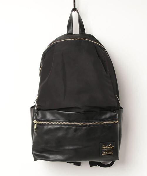 Legato Largo(レガートラルゴ)の「廃盤 Legato Largo / グログラン調ポリ/PU 10ポケリュック / LR-H1051Z(バックパック/リュック・レディース・ブラック/グレー系その他/ライトグレー/ネイビー/グレー・ONESIZE)」の17枚目の写真