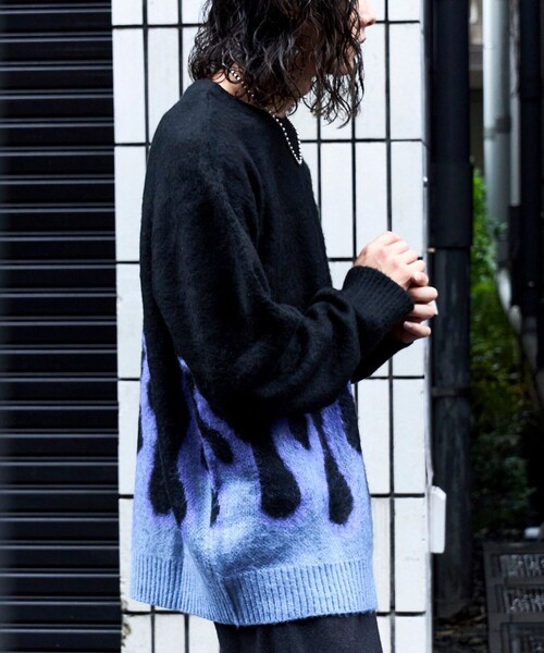 FREAK'S STORE(フリークスストア)の「限定展開 PENNEYS×FREAK'S STORE/ぺニーズ 別注 モヘヤタッチ クルーネック シャギーニット/レオパード/アーガイル(ニット/セーター・メンズ・ブラック/ベージュ/ブラウン/グレー/オレンジ/ブルー・MEDIUM/LARGE/SMALL)」の13枚目の写真