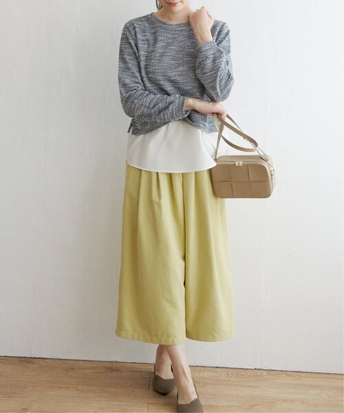 ikka(イッカ)の「スエードライクタックスカーチョ(その他パンツ・レディース・ライトグレー/ブラック/イエロー系その他/オリーブ・M/L)」の14枚目の写真