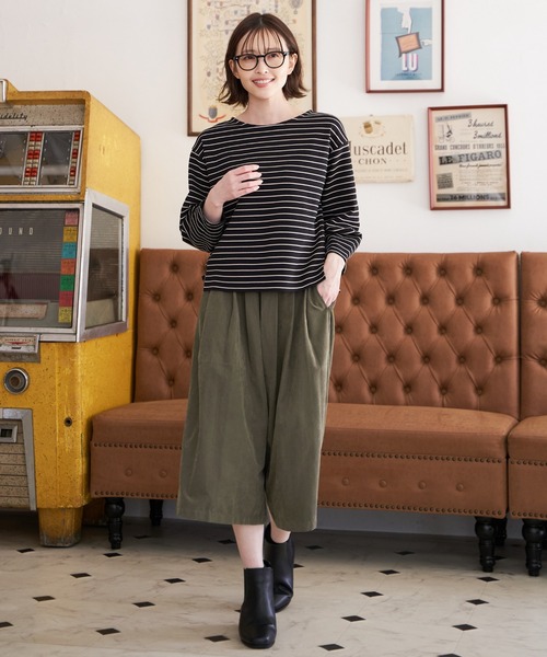 ikka(イッカ)の「スエードライクタックスカーチョ(その他パンツ・レディース・ライトグレー/ブラック/イエロー系その他/オリーブ・M/L)」の6枚目の写真