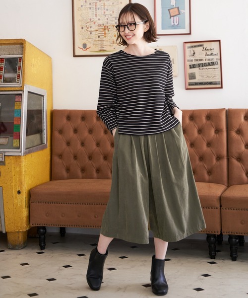 ikka(イッカ)の「スエードライクタックスカーチョ(その他パンツ・レディース・ライトグレー/ブラック/イエロー系その他/オリーブ・M/L)」の7枚目の写真