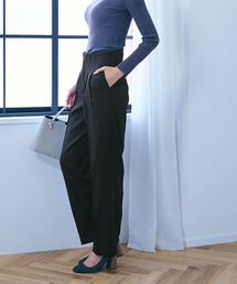 厚手ツイルタックワイドパンツ