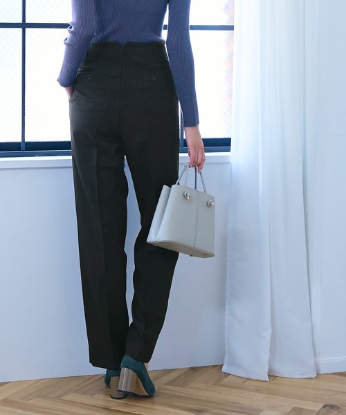 coca（coca）（コカ）の「厚手ツイルタックワイドパンツ（その他パンツ・レディース・チャコール/ブラック・M/L）」の6枚目の写真