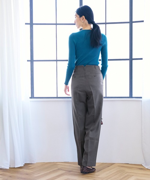 coca（coca）（コカ）の「厚手ツイルタックワイドパンツ（その他パンツ・レディース・チャコール/ブラック・M/L）」の8枚目の写真