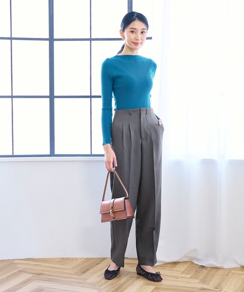 coca（coca）（コカ）の「厚手ツイルタックワイドパンツ（その他パンツ・レディース・チャコール/ブラック・M/L）」の10枚目の写真