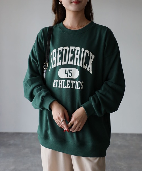 Riberry(リベリー)の「FREDERICKプリントトレーナー(スウェット・レディース・オートミール/レッド/グリーン系/チャコールグレー/ブラック/ネイビー・FREE)」の22枚目の写真