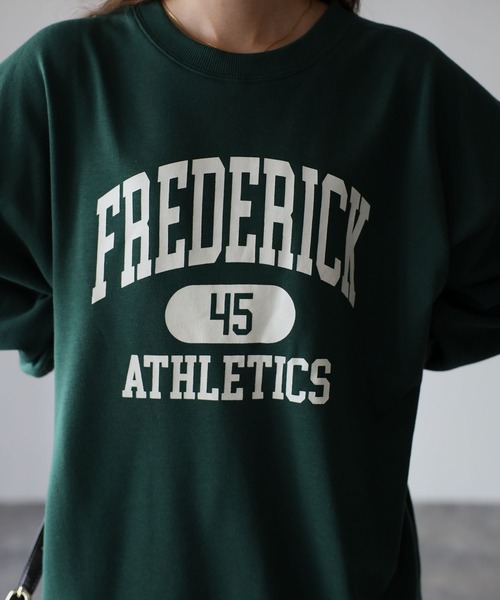 Riberry(リベリー)の「FREDERICKプリントトレーナー(スウェット・レディース・オートミール/レッド/グリーン系/チャコールグレー/ブラック/ネイビー・FREE)」の21枚目の写真