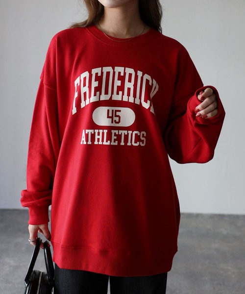 Riberry(リベリー)の「FREDERICKプリントトレーナー(スウェット・レディース・オートミール/レッド/グリーン系/チャコールグレー/ブラック/ネイビー・FREE)」の14枚目の写真