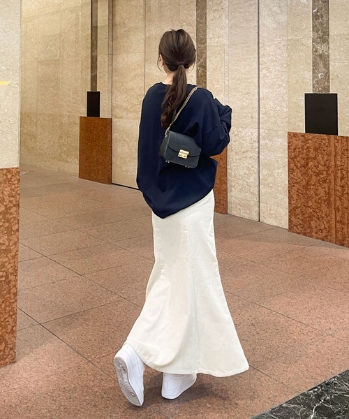 Ambre Ciel（アンブルシエル）の「コーデュロイマーメイドスカート／WEB/EC限定商品（スカート・レディース・ライトベージュ/アイボリー/ダークブラウン・FREE）」の6枚目の写真