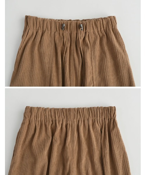 Re:EDIT（リエディ）の「[2WAY][低身長サイズ有]コーデュロイカーゴパンツ（カーゴパンツ・レディース・アイボリー/チャコールグレー/モカ・LARGE/MEDIUM/SHORT）」の18枚目の写真