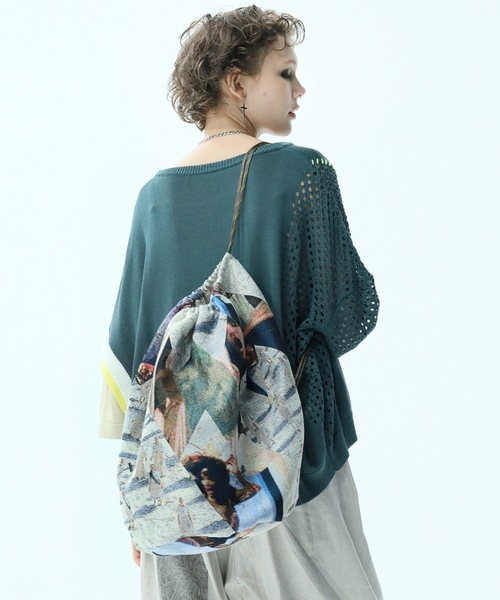 bedsidedrama（ベットサイドドラマ）の「Cinema Complex Duffle Bag（バックパック/リュック・レディース・ネイビー系/グレー系・1）」の2枚目の写真