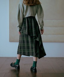 ヨウジヤマモト 美品18AW ウールコットン チェック 変形スカート 1 78296871b_b_12_215.jpg