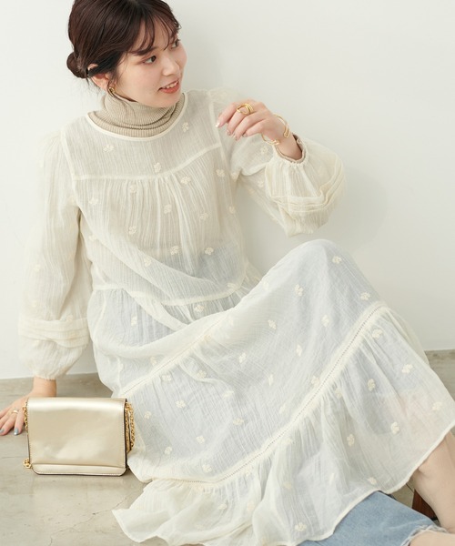 【関税・送料無料】Miss Patina★鳥さん刺繍 バード ワンピース 関税・送料無料】Miss Patina☆鳥さん刺繍 バード ワンピース