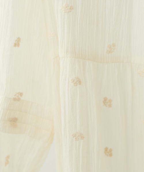 natural couture(ナチュラルクチュール)の「はしごレース刺繍ティアードワンピース(ワンピース・レディース・アイボリー/ブラック・FREE)」の8枚目の写真