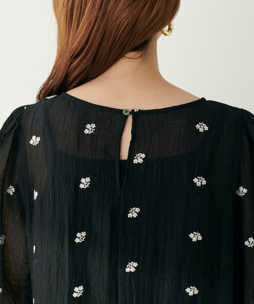 natural couture(ナチュラルクチュール)の「はしごレース刺繍ティアードワンピース(ワンピース・レディース・アイボリー/ブラック・FREE)」の16枚目の写真