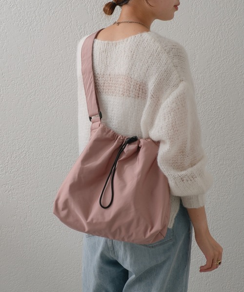 Pal collection（パルコレクション）の「ドロストラージショルダーバック（ショルダーバッグ・レディース・ブラック/アイボリー/ピンク・FREE）」の3枚目の写真