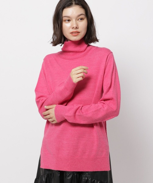 niko and...（ニコアンド）の「ウールブレンドソフトタートル（ニット/セーター・レディース・ピンク/ブラック/オレンジ/アイボリー/ブルー・LARGE/MEDIUM）」の18枚目の写真