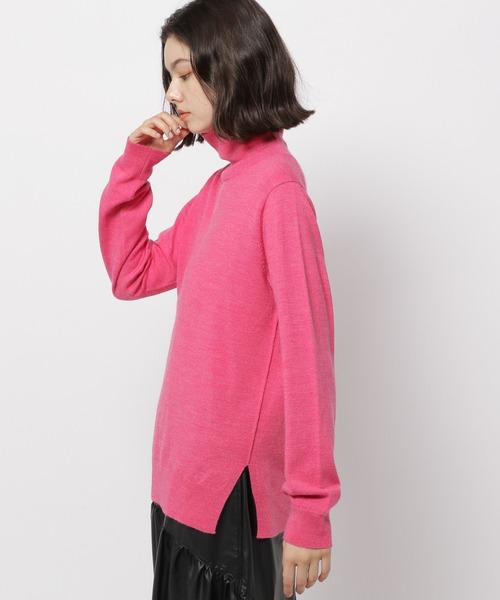 niko and...（ニコアンド）の「ウールブレンドソフトタートル（ニット/セーター・レディース・ピンク/ブラック/オレンジ/アイボリー/ブルー・LARGE/MEDIUM）」の19枚目の写真