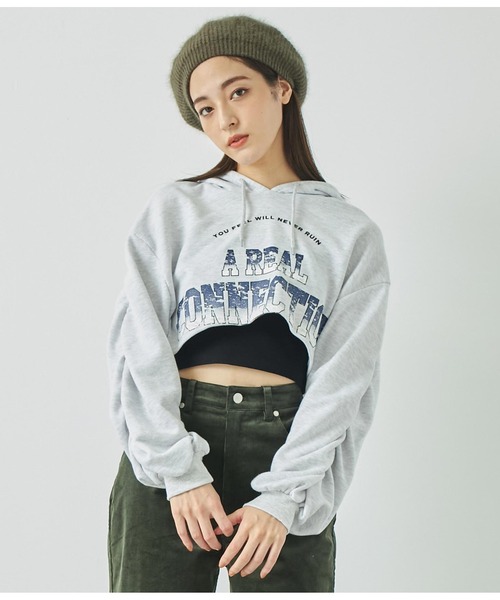 ANAP（アナップ）の「起毛ニットベレー帽（ハンチング/ベレー帽・レディース・グレー/ブラック/カーキ・FREE）」の9枚目の写真