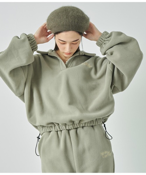 ANAP（アナップ）の「起毛ニットベレー帽（ハンチング/ベレー帽・レディース・グレー/ブラック/カーキ・FREE）」の11枚目の写真