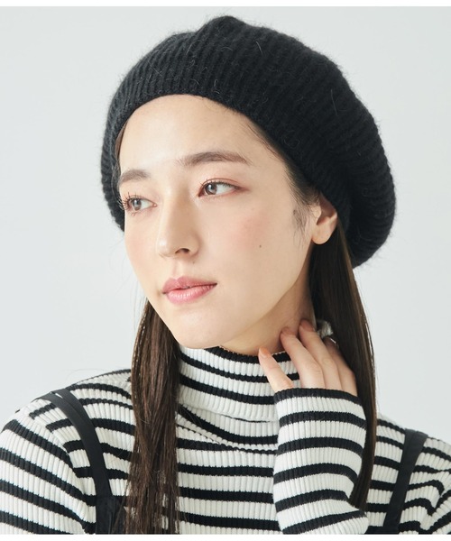 ANAP（アナップ）の「起毛ニットベレー帽（ハンチング/ベレー帽・レディース・グレー/ブラック/カーキ・FREE）」の20枚目の写真
