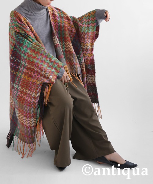 antiqua(アンティカ)の「2wayデザインポンチョ(ポンチョ・レディース・マルチ・FREE)」の10枚目の写真