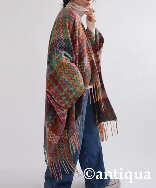 antiqua(アンティカ)の「2wayデザインポンチョ(ポンチョ・レディース・マルチ・FREE)」の3枚目の写真
