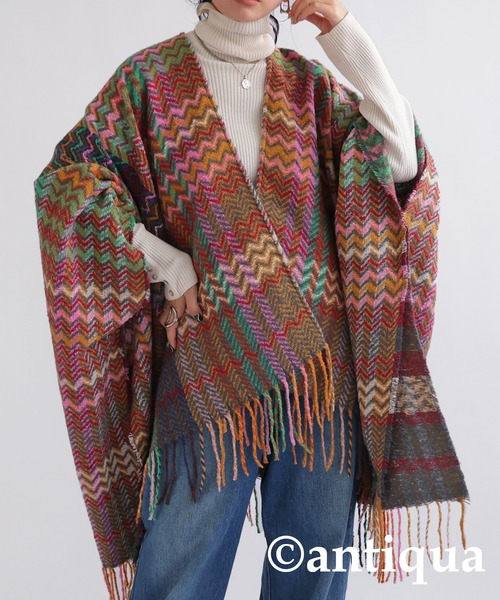 antiqua(アンティカ)の「2wayデザインポンチョ(ポンチョ・レディース・マルチ・FREE)」の2枚目の写真