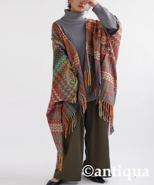 antiqua(アンティカ)の「2wayデザインポンチョ(ポンチョ・レディース・マルチ・FREE)」の9枚目の写真
