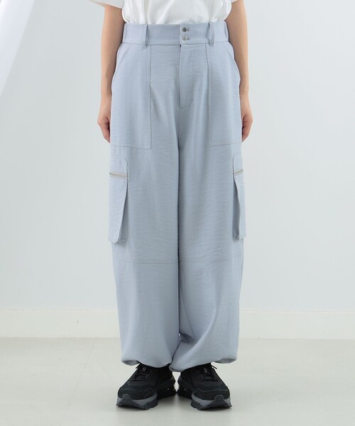 Ray BEAMS(レイビームス)の「Ray BEAMS / ジップポケット カーゴパンツ(カーゴパンツ・レディース・ブラック/ライトブルー・0/1)」の12枚目の写真