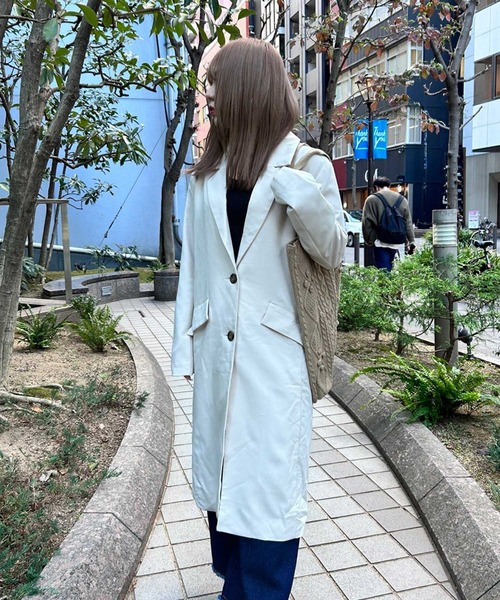 SPIGA(スピーガ)の「スプリングチェスターコート(トレンチコート・レディース・オフホワイト・FREE)」の6枚目の写真