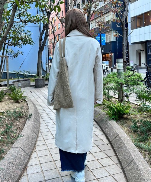 SPIGA(スピーガ)の「スプリングチェスターコート(トレンチコート・レディース・オフホワイト・FREE)」の9枚目の写真