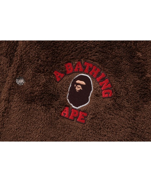 A BATHING APE（アベイシングエイプ）の「COLLEGE BOA VARSITY JACKET L（スタジャン・レディース・ブラウン/アイボリー・FREE）」の4枚目の写真