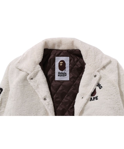 A BATHING APE（アベイシングエイプ）の「COLLEGE BOA VARSITY JACKET L（スタジャン・レディース・ブラウン/アイボリー・FREE）」の7枚目の写真