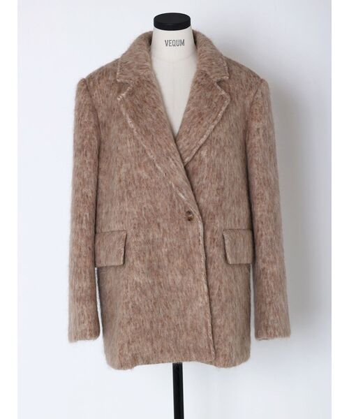 VEQUM（VEQUM）の「【VEQUM】SHAGGY JACKET COAT（テーラードジャケット・レディース・ベージュ/グレー・FREE）」の15枚目の写真