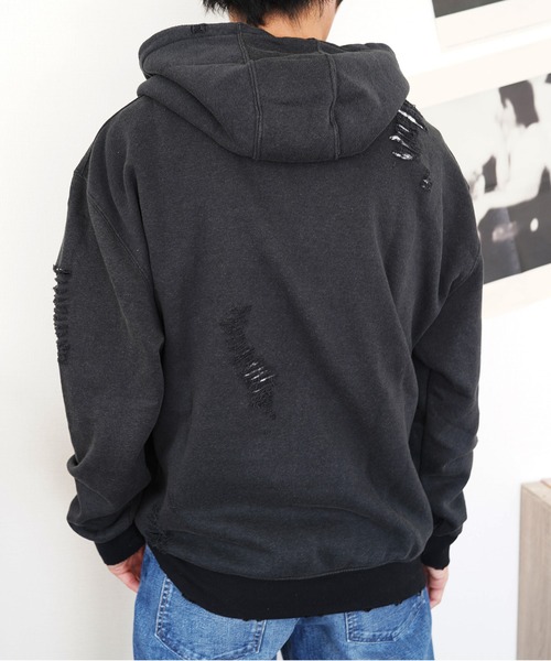 2AM(ツーエイエム)の「【THRIFTY LOOK スリフティールック 】 WORN-OUT BAND HOODIE "BEASTIE BOYS" パーカー(パーカー・メンズ・ブラウン系/ブラック/ブラック系1・X-LARGE/LARGE/XX-LARGE)」の6枚目の写真