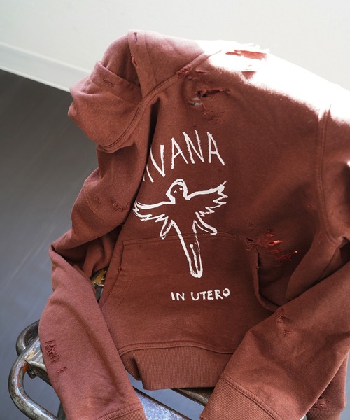 2AM(ツーエイエム)の「【THRIFTY LOOK スリフティールック 】 WORN-OUT BAND HOODIE "BEASTIE BOYS" パーカー(パーカー・メンズ・ブラウン系/ブラック/ブラック系1・X-LARGE/LARGE/XX-LARGE)」の10枚目の写真