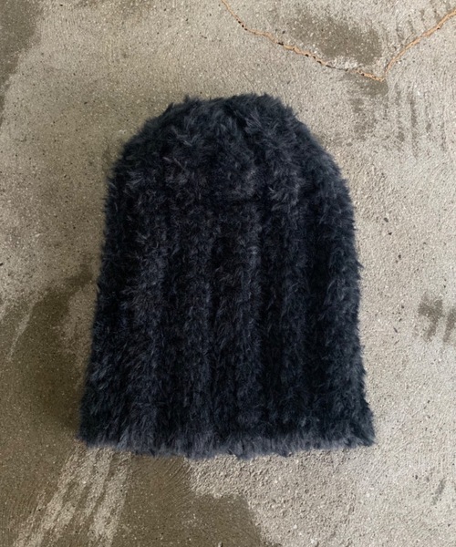 Didot.showroom（ディドット ショールーム）の「ファーニットビーニー（ニットキャップ/ビーニー・レディース・チャコール/ホワイト/ブラウン/ブラック・FREE）」の3枚目の写真