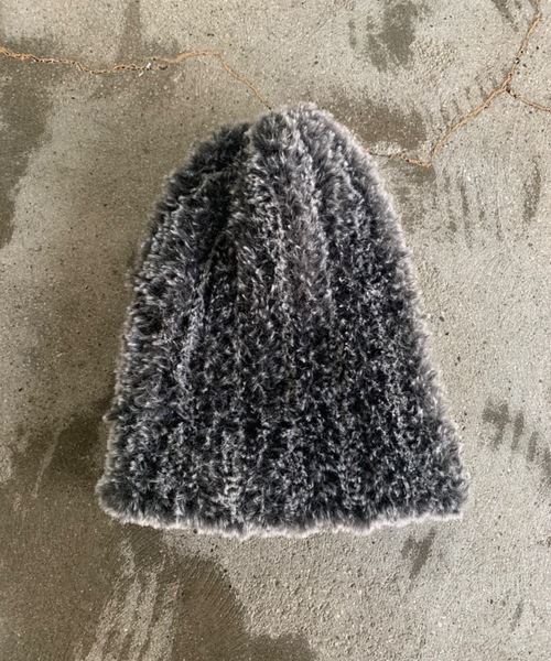 Didot.showroom（ディドット ショールーム）の「ファーニットビーニー（ニットキャップ/ビーニー・レディース・チャコール/ホワイト/ブラウン/ブラック・FREE）」の6枚目の写真