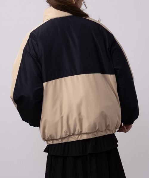 NAVY（ネイビー）の「NAVY 中綿切り替えアウター（その他アウター・レディース・ベージュ×ブラック/ホワイト×グレー/ベージュ系・フリー）」の7枚目の写真