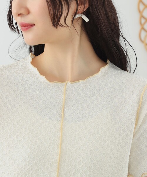 Ray BEAMS（レイビームス）の「Ray BEAMS / シャーリング センターシーム Tシャツ（Tシャツ/カットソー・レディース・グリーン/ブラック/オフホワイト・ONE SIZE）」の20枚目の写真