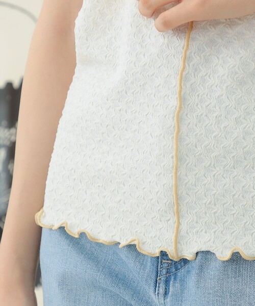 Ray BEAMS（レイビームス）の「Ray BEAMS / シャーリング センターシーム Tシャツ（Tシャツ/カットソー・レディース・グリーン/ブラック/オフホワイト・ONE SIZE）」の22枚目の写真